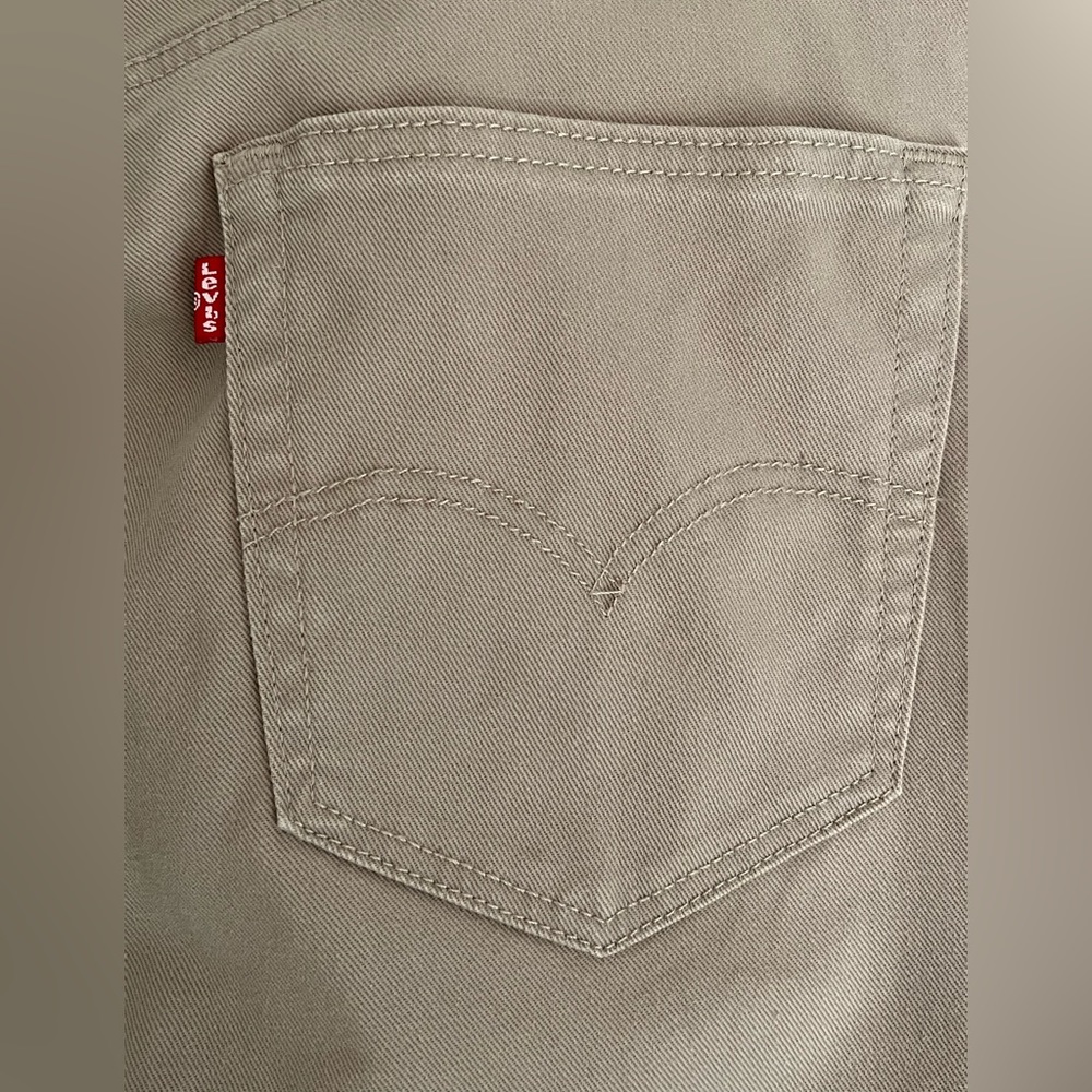 Mens Khaki Denim Levi Strauss & Co. Slim Fit 511 5 Pocket Jeans - Picture 5 of 6